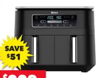 Harvey Norman Ninja 'Foodi' Dual-Drawer Air Fryer. offer