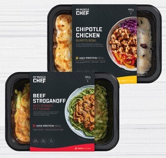 IGA My Muscle Chef High Protein Meals 300-450g Selected Varieties offer