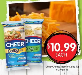 Spudshed Cheer Cheese Tasty or Colby 1kg offer