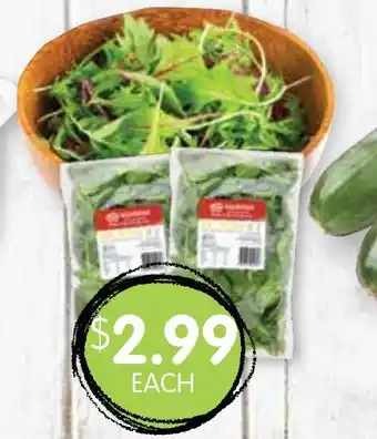 Spudshed Baby Spinach or Mesculin Salad Bags 250g offer