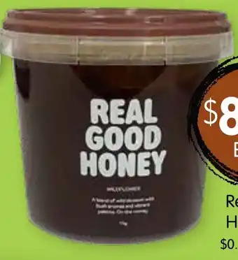 Spudshed Real Good Honey 1kg offer