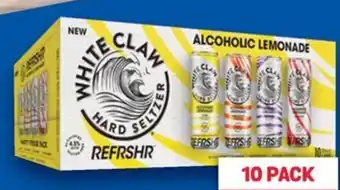 WHITE CLAW HARD SELTZER REFRSHR VARIETY 10 X 330ML CANS