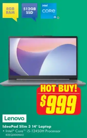 The Good Guys IdeaPad Slim 3 14" Laptop offer