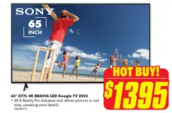 The Good Guys 65" X77L 4K BRAVIA LED Google TV 2023 offer