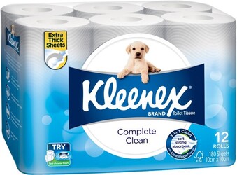 IGA Kleenex Complete Clean Toilet Roll 12 Pack offer