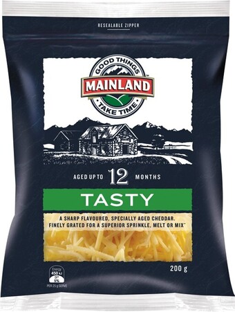IGA Mainland Tasty or Mozzarella Finely Grated Cheese 200g offer