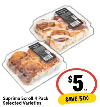 IGA Suprima Scroll 4 Pack Selected Varieties offer