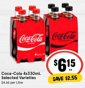 IGA Coca-Cola 4x330mL Selected Varieties offer