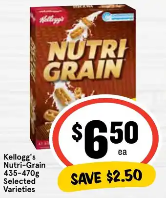 IGA Kellogg's Nutri-Grain 435-470g Selected Varieties offer