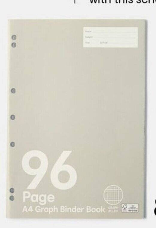 A4 Graph Binder Book offer at Kmart