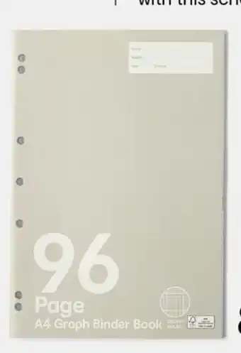 Kmart A4 Graph Binder Book offer