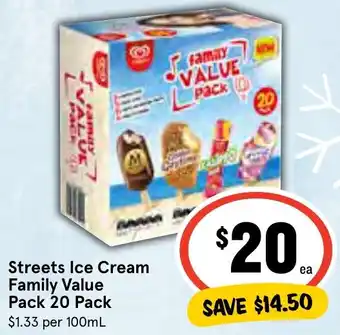 IGA Streets Ice Cream Family Value Pack 20 Pack offer