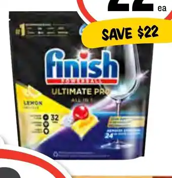 IGA Finish Ultimate Pro Dishwasher Tablets 32 Pack Selected Varieties offer
