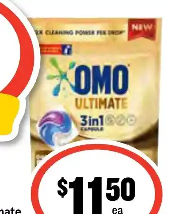IGA OMO Ultimate 3 in 1 Capsules 17 Pack offer