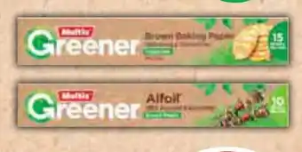 IGA Multix Greener Alfoil 10mx30cm or Brown Baking Paper 15mx30cm offer