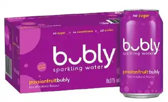Foodland Bubly Sparkling Water 8 x 375ml offer