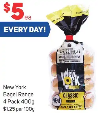 Foodland New York Bagel Range 4 Pack 400g offer