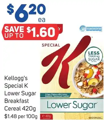 Foodland Kellogg's Special K Lower Sugar Breakfast Cereal 420g offer