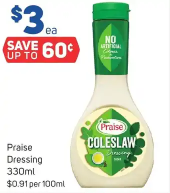 Foodland Praise Dressing 330ml offer