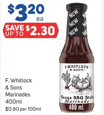 F.WHITLOCK & Sons Marinades 400ml