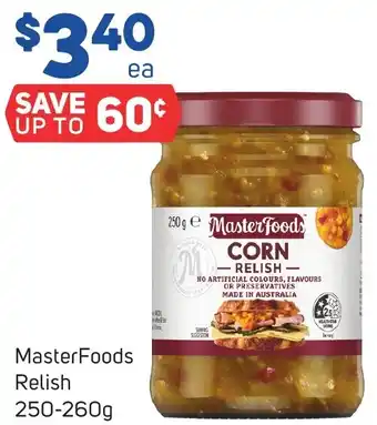 Foodland MasterFoods Relish 250-260g offer