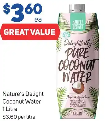Nature's Delight Coconut Water 1 Litre