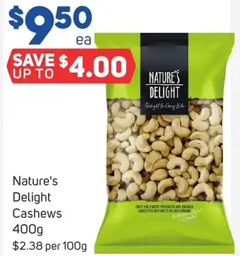 Foodland Nature's Delight Cashews 400g offer