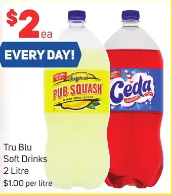 Foodland Tru Blu Soft Drinks 2 Litre offer
