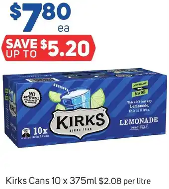 Foodland Kirks Cans 10 x 375ml offer