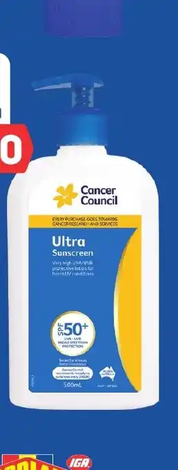 Foodland Cancer Council SPF 50+ Sunscreen Pump 500ml offer
