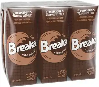 Woolworths Breaka Flavoured Milk 6 x 250ml offer