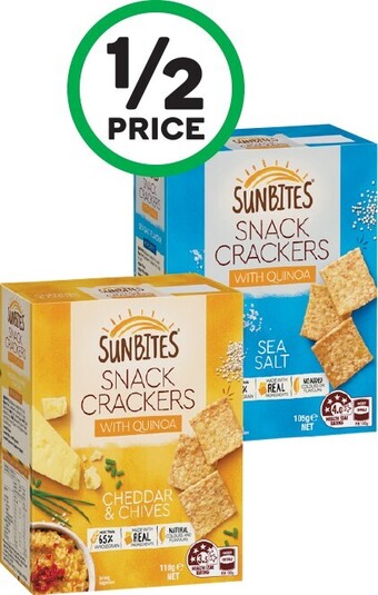 Woolworths Sunbites Crackers 105-110g offer