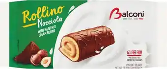 Balconi Rollino Cocoa or Hazelnut Mini Rolls 222g Pk 6