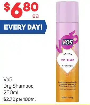 Foodland Vo5 Dry Shampoo 250ml offer