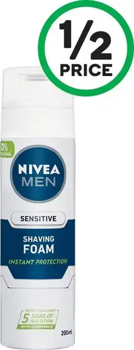 Woolworths Nivea Men Shave Foam 200ml offer