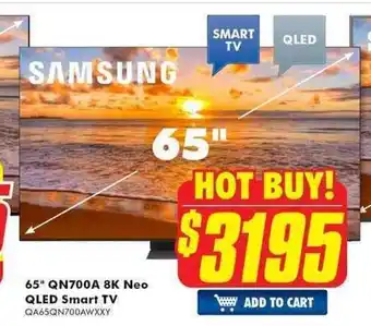 The Good Guys Samsung - 65" QN700A 8K Neo QLED Smart TV offer