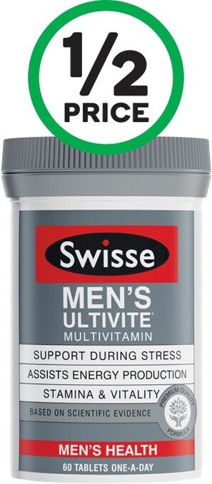 Woolworths Swisse Menu2019s or Womenu2019s Ultivite Tablets Pk 60# offer