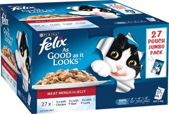 Woolworths Felix Wet Cat Food 27 x 85g offer