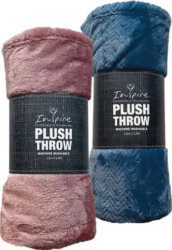 Woolworths Inspire Plush Throw Assortment offer