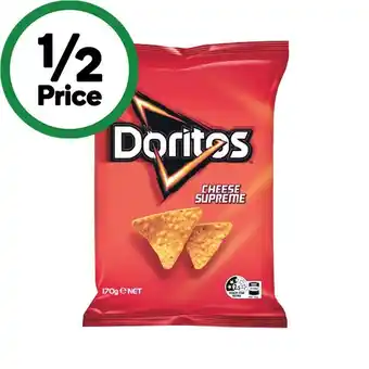 Woolworths Doritos corn chips 150-170g offer