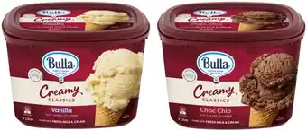 Coles Bulla creamy classic 2 litre offer
