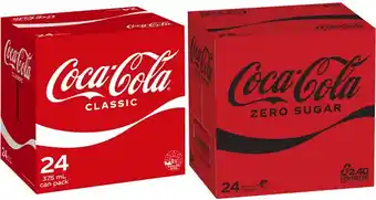 Coles Coca-cola soft drink 24x375ml offer