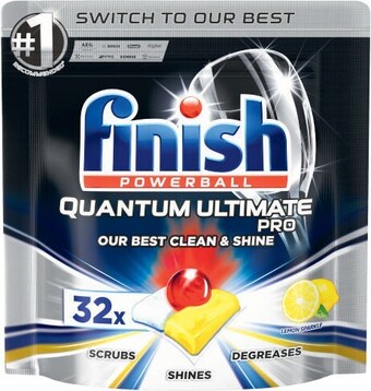 Coles Finish Quantum Ultimate Pro Dishwashing Tablets 32 Pack offer