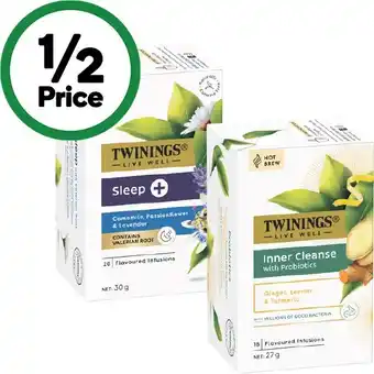 Woolworths Twinings live well tea bags pk 18-22 offer
