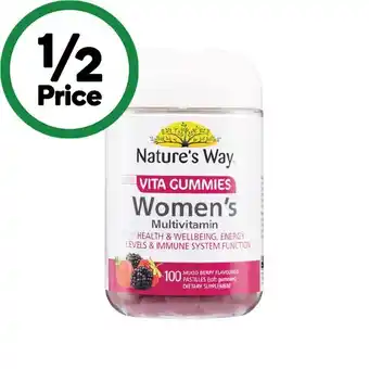 Woolworths Nature’s way women’s multivitamin vita gummies pk 100 offer