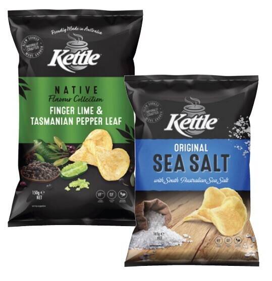 Kettle potato chips 150g165g or natives 150g offer at Coles