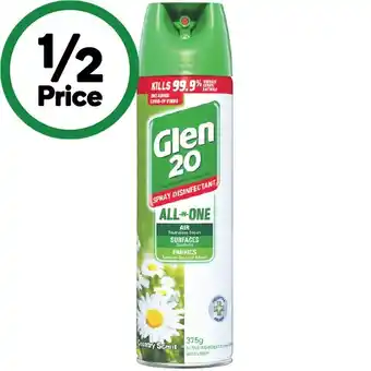 Woolworths Glen 20 all in one disinfectant spray 375g offer