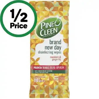 Woolworths Pine o cleen brand new day wipes pk 110 offer