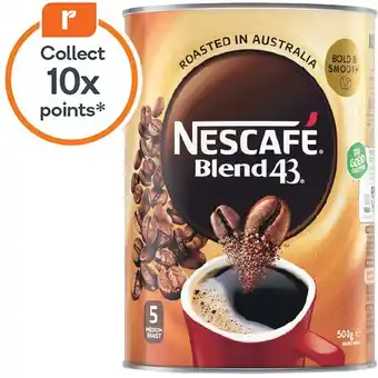 Woolworths Nescafe blend 43 500g offer