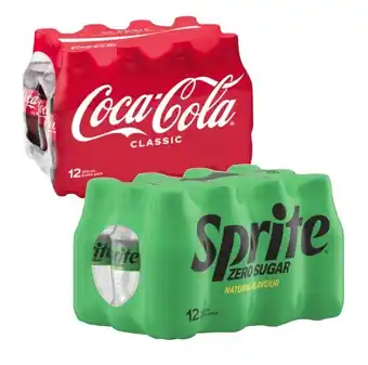 Coles Coca-cola, fanta or sprite soft drink 12x300ml offer